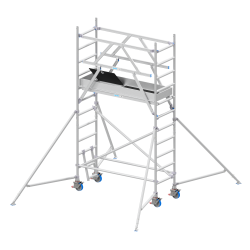 SOLIDE RS4S 0.75x1.85x2.00 : Échafaudage Roulant 4S Aluminium Traité & Sécurisé