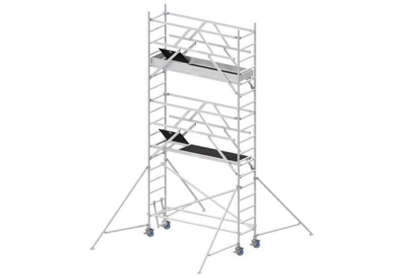 SOLIDE RS4S 0.75x2.45m : Échafaudage Roulant 6m Alu Longueur 2.45m