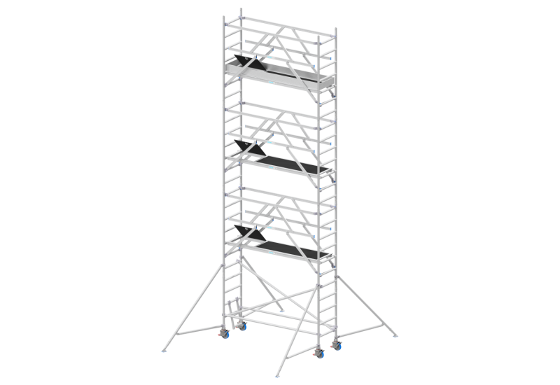 SOLIDE RS4S 0.75x2.45m : Échafaudage Roulant 8m & Surface 2.45m