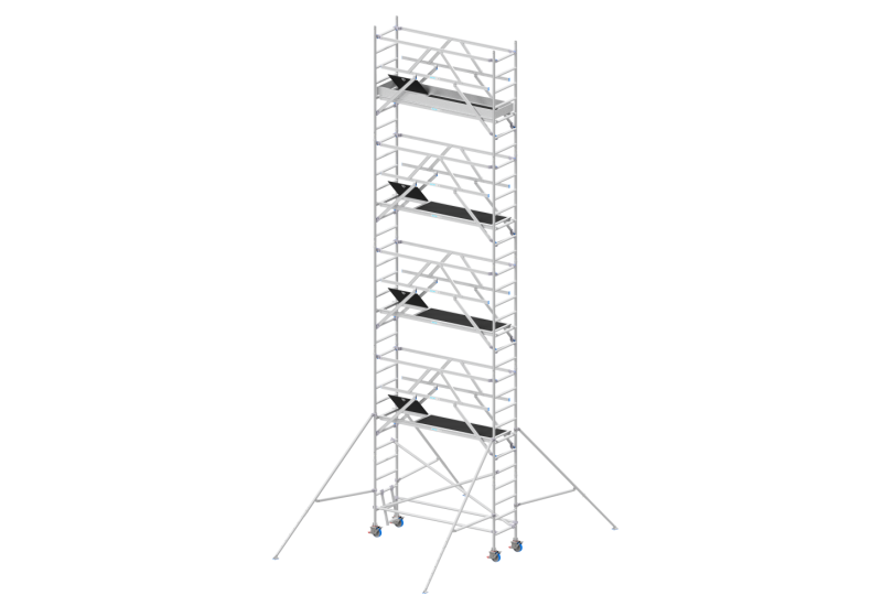 SOLIDE RS4S 0.75x2.45m : Échafaudage Roulant 10m & Surface Longue Sécurisée