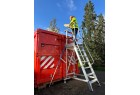 Solide MBT05ZVD : Escabeau à Palier Fixe 5 Marches avec Portillon