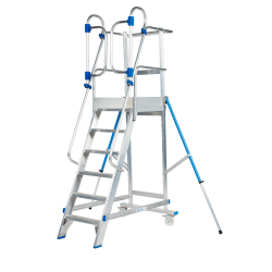 Solide MBT06ZVD : Escabeau à Palier Fixe 6 Marches & Portillon