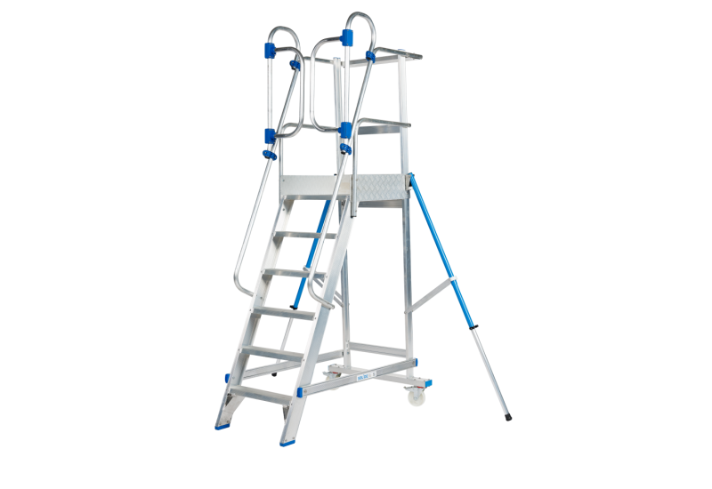 Solide MBT06ZVD : Escabeau à Palier Fixe 6 Marches & Portillon