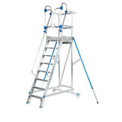 Solide MBT08ZVD : Escabeau à Palier Fixe 8 Marches & Portillon