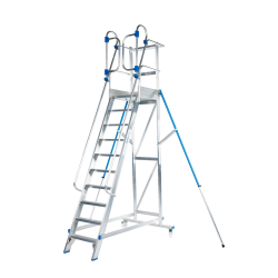 Solide MBT10ZVD : Escabeau à Palier Fixe 10 Marches & Portillon