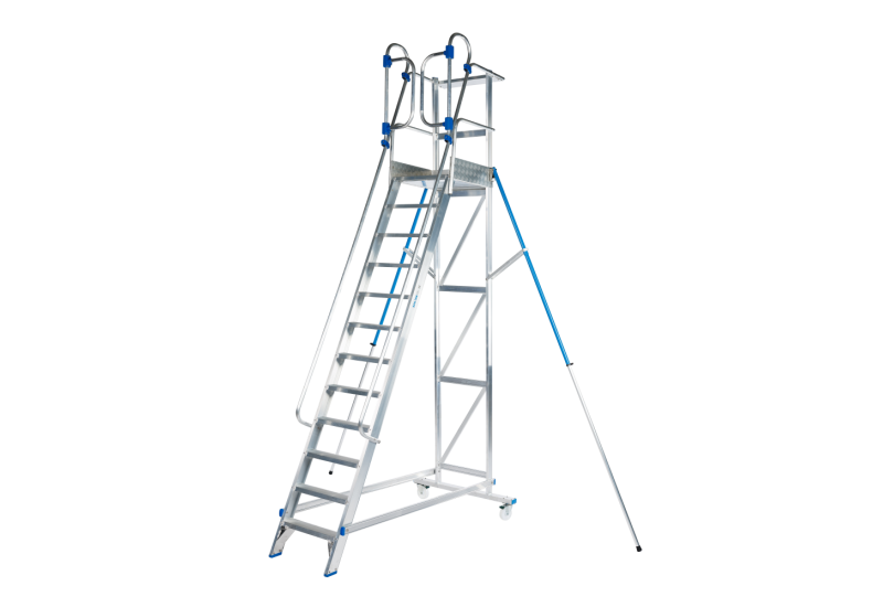 Solide MBT12ZVD : Escabeau à Palier Fixe 12 Marches & Portillon