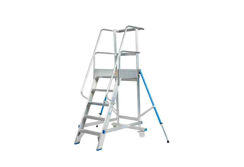 Escabeau Rayonnage 5 Marches : Confort & Picking | SOLIDE MBT05