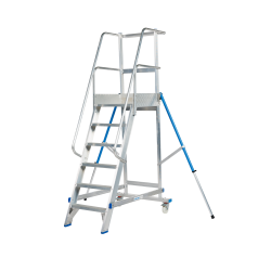 SOLIDE MBT06 : Escabeau à Palier Fixe pour Picking Intensif - 6 marches