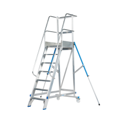 SOLIDE MBT07 : Escabeau à Palier Fixe 7 Marches (Hauteur 3,75m)