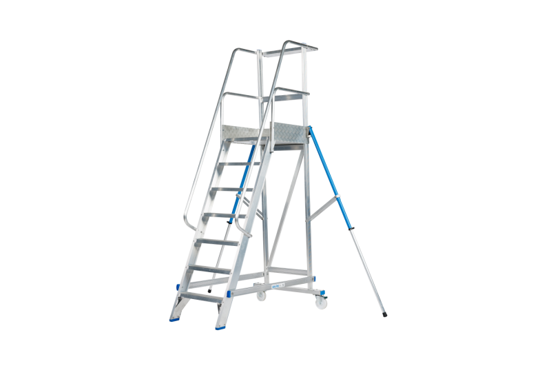 SOLIDE MBT07 : Escabeau à Palier Fixe 7 Marches (Hauteur 3,75m)