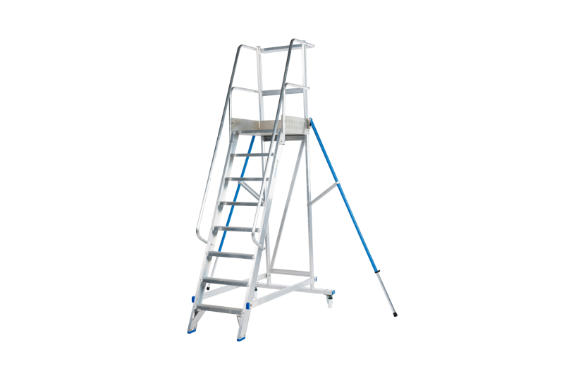 SOLIDE MBT08 : Escabeau à Palier Fixe Hauteur 4,00m - 8 marches