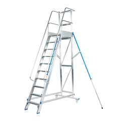 SOLIDE MBT10 : Escabeau à Palier Fixe 10 Marches (Haut. 4,50m)