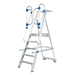 SOLIDE PMP05ZVD : Plate-forme Mobile 5 Marches avec Portillon de Sécurité