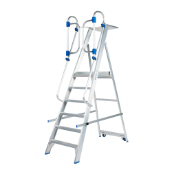 SOLIDE PMP06ZVD : Plate-forme Mobile 6 Marches avec Portillon Sécurité