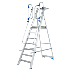 SOLIDE PMP07ZVD : Plate-forme Mobile 7 Marches avec Portillon Sécurité