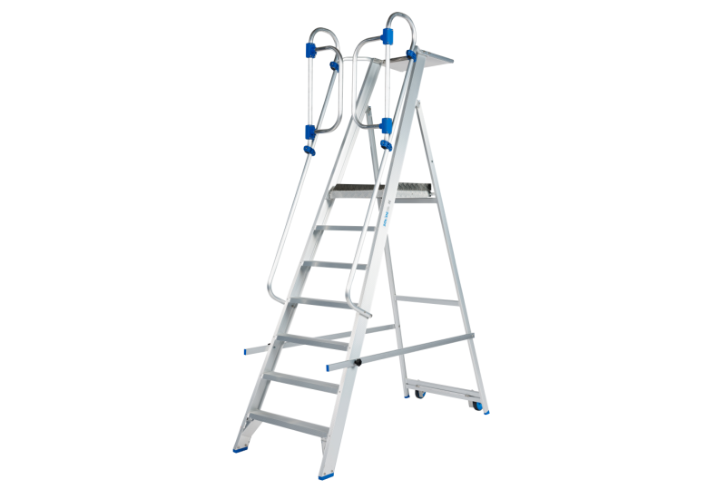SOLIDE PMP07ZVD : Plate-forme Mobile 7 Marches avec Portillon Sécurité