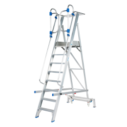 SOLIDE PMP08ZVD : Plate-forme Mobile 8 Marches à Portillon Sécurisé