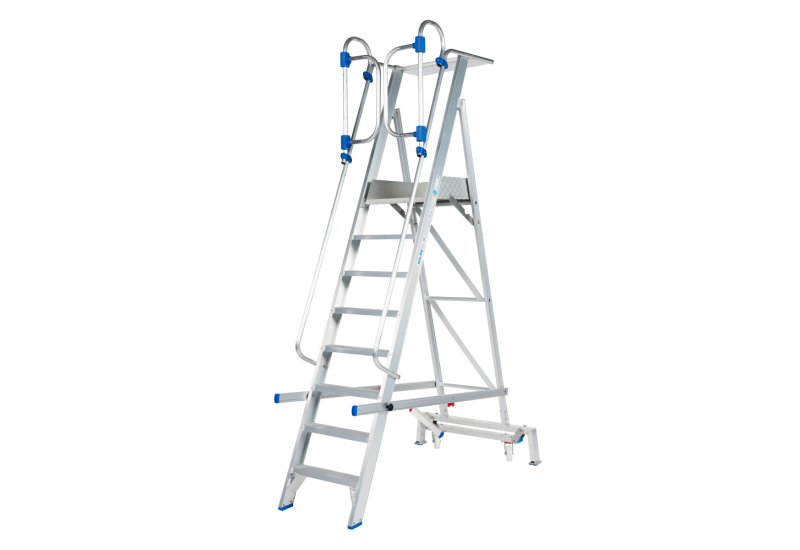 SOLIDE PMP08ZVD : Plate-forme Mobile 8 Marches à Portillon Sécurisé