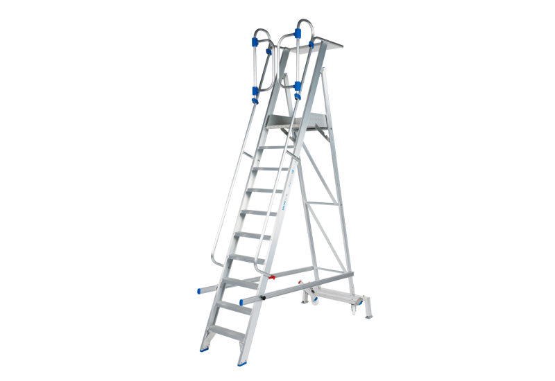 SOLIDE PMP10ZVD : Plate-forme Mobile 10 Marches à Portillon Sécurisé