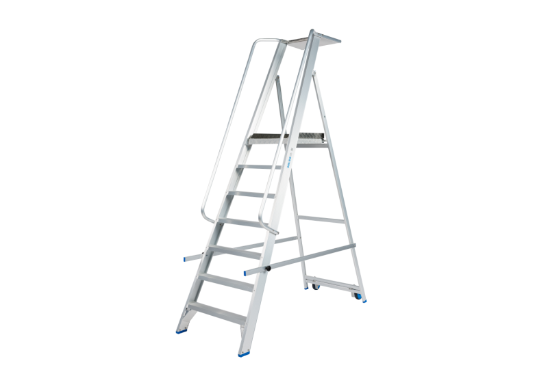 SOLIDE PMP07 : Plate-forme Mobile Pliable 7 Marches Pro & Stable