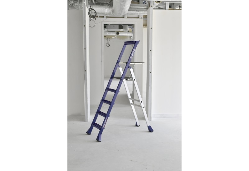 Duarib Mister T 5 Marches : Escabeau Aluminium Grande Hauteur & Passage WC