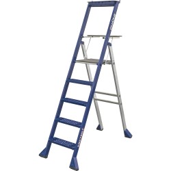 Duarib Mister T 5 Marches : Escabeau Aluminium Grande Hauteur & Passage WC