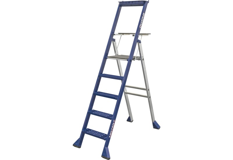 Duarib Mister T 5 Marches : Escabeau Aluminium Grande Hauteur & Passage WC