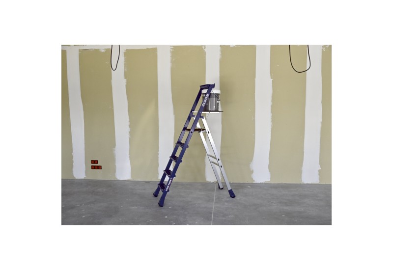 Duarib Mister T 5 Marches : Escabeau Aluminium Grande Hauteur & Passage WC