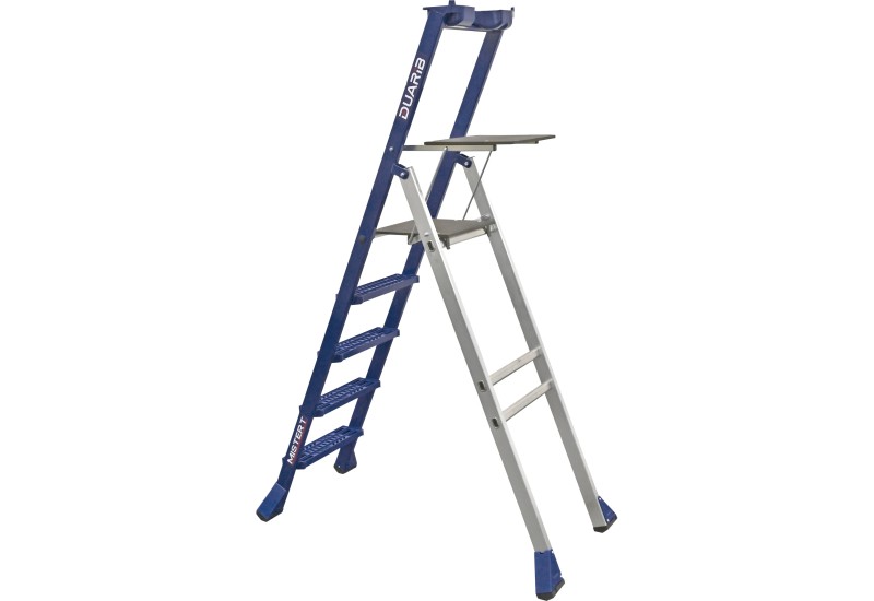 Duarib Mister T 5 Marches : Escabeau Aluminium Grande Hauteur & Passage WC