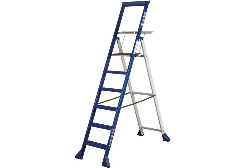 Duarib Mister T 6 Marches : Escabeau Aluminium 3,30m & Tablette Lourde