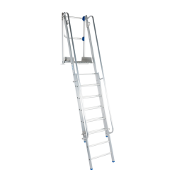 Solide EAD0813 : Échelle Accès Dalle Grande Hauteur Sécurisée - réglable de 1,81m à 2,97m