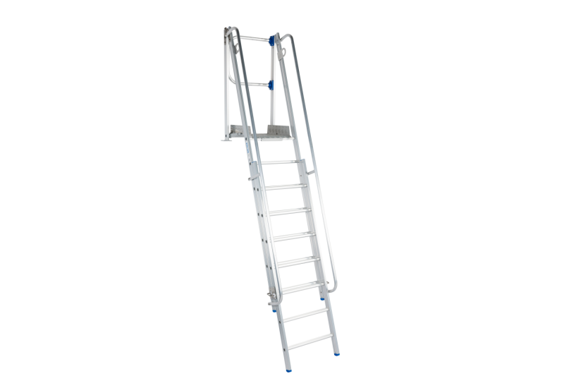 Solide EAD0813 : Échelle Accès Dalle Grande Hauteur Sécurisée - réglable de 1,81m à 2,97m