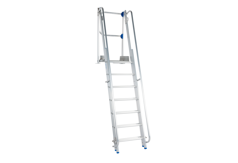 Solide EAD0813 : Échelle Accès Dalle Grande Hauteur Sécurisée - réglable de 1,81m à 2,97m