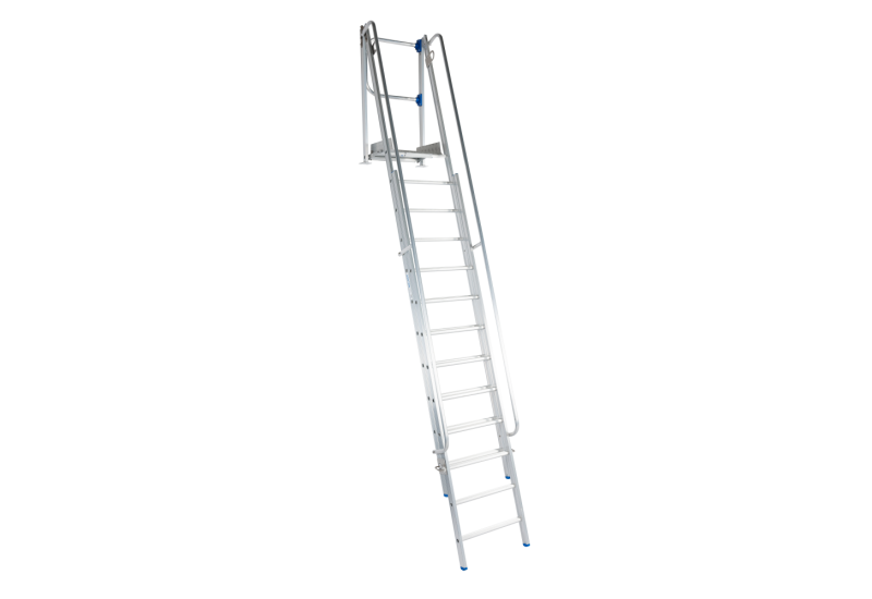 Solide EAD1018 : Échelle Accès Dalle Très Grande Hauteur (4,45m) - réglable de 2,58m à 4,45m