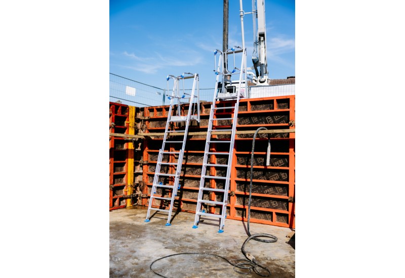 Solide EPM0710 : Échelle Prémur Extensible Aluminium 7-11 Échelons