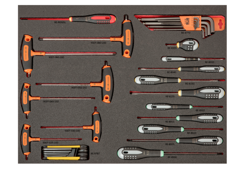 Bahco Module Fit&Go 3/3 : Kit Tournevis & Clés Mousse 35 Pcs