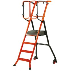 Mondelin Gardia 90 : Escabeau Plateforme Sécurisé PIRL 4 Marches