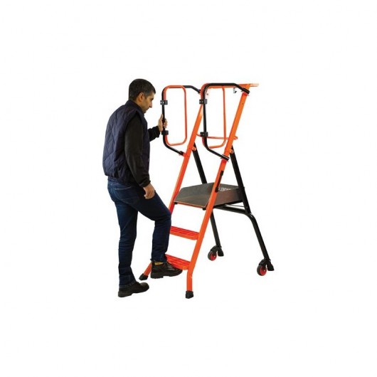 Mondelin Gardia 110cm : Escabeau Sécurisé PIRL avec Stabilisateurs