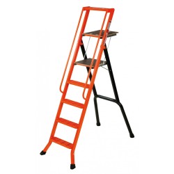 Mondelin Escabeau Pro Alu 110cm : Marchepied 5 Marches Peintre