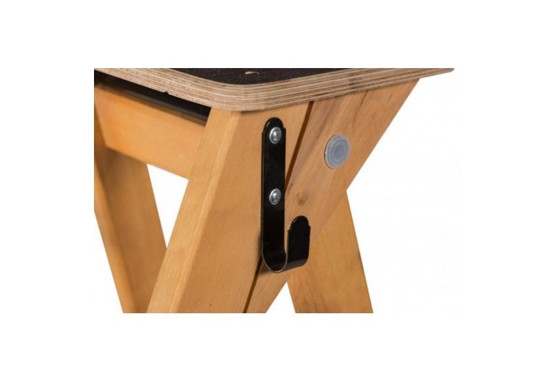 Escabeau DUARIB à un plan de montée - 6 marches + tablette - hauteur de travail maximum : 2.90m - bois