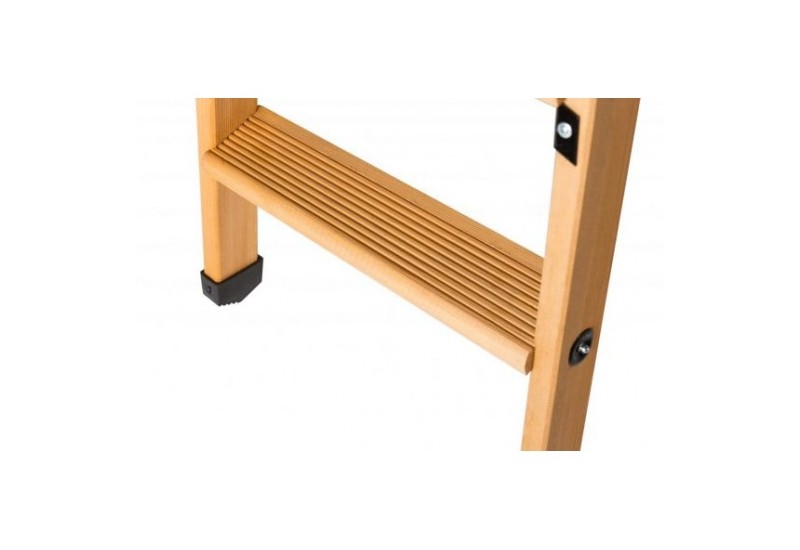 Escabeau DUARIB à un plan de montée - 6 marches + tablette - hauteur de travail maximum : 2.90m - bois