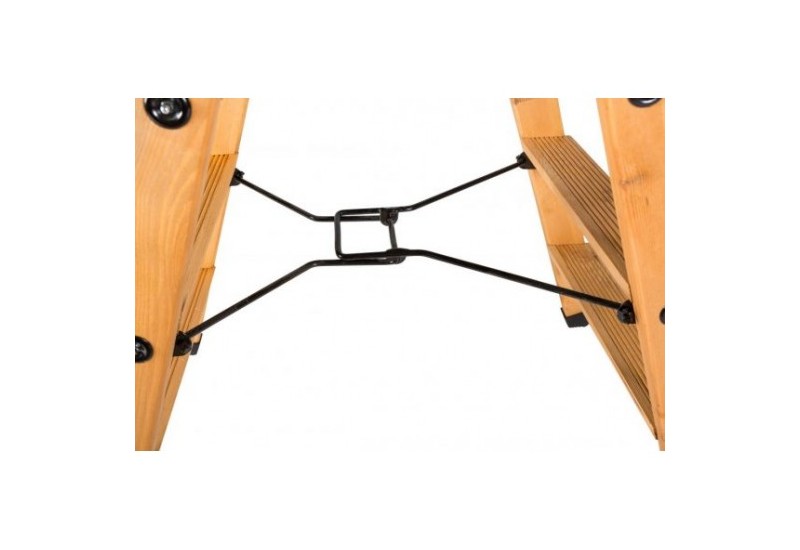 Escabeau DUARIB à un plan de montée - 6 marches + tablette - hauteur de travail maximum : 2.90m - bois