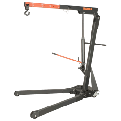 Grue d'atelier pliable Bahco BH6FC2000 2 tonnes levant un moteur avec bras télescopique déployé