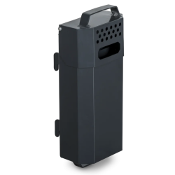 Cendrier mural métallique verrouillable Armorgard fixé sur abri fumeur FR200-S