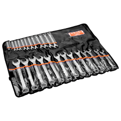 Jeu de clés mixtes Bahco 111M/26T 26 pièces étalées sur trousse de rangement noire