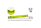 Niveau Pro 60cm Socle Plat : Précision 0,5mm/m | METRICA