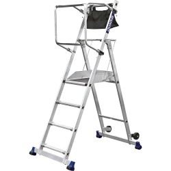 Plateforme individuelle roulante DUARIB T-REX 4 marches vue d’ensemble en atelier