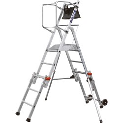 Plateforme individuelle roulante de travail DUARIB T-REX SCOP 3/5 marches vue complète