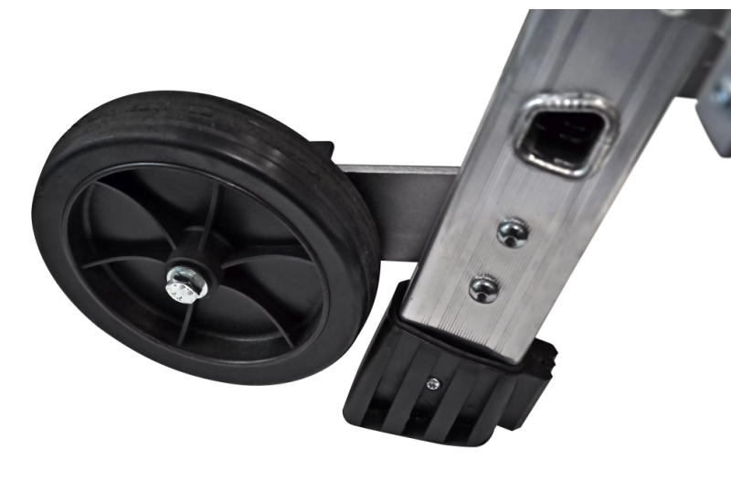 Zoom sur les roues de déplacement.