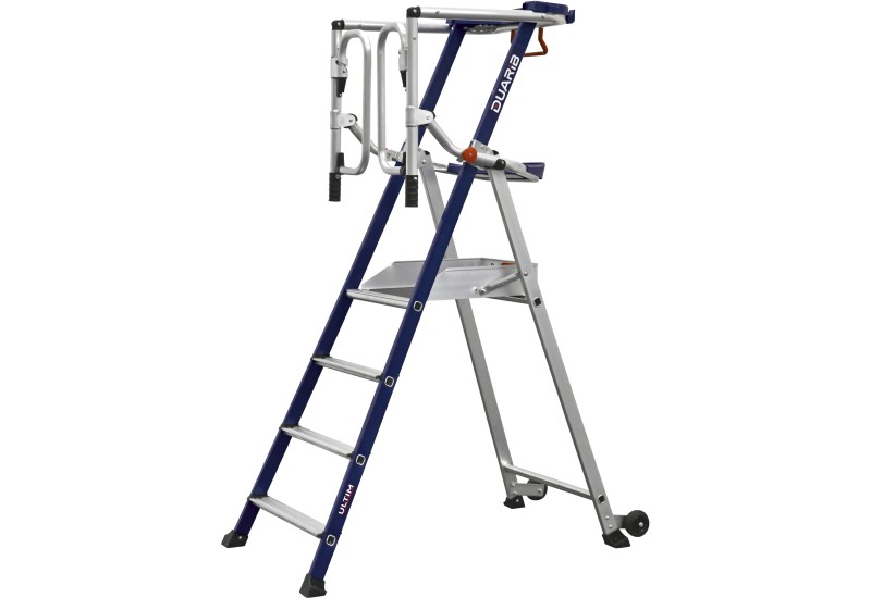 Plateforme DUARIB ULTIM F4 vue d’ensemble 4 marches avec roues de déplacement